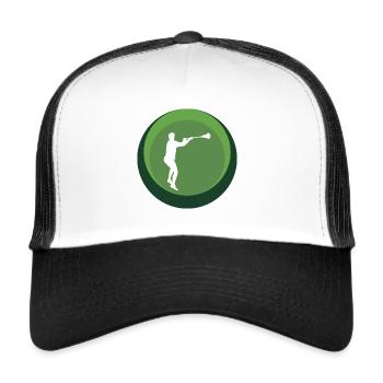 Boîte de crosse - Casquette trucker  - blanc/noir - Devant