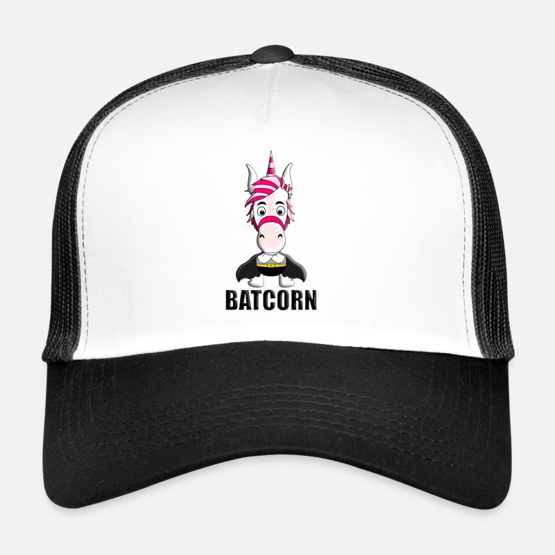 BATCORN - EINHORN - EINHÖRNER - TIER - SUPERHELD - Trucker Cap - Weiß/Schwarz