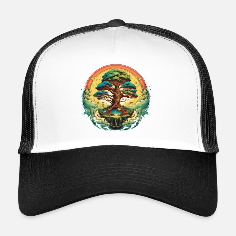 Lebensbaum Fluss Regenbogen Nature Shirt Trucker Cap
