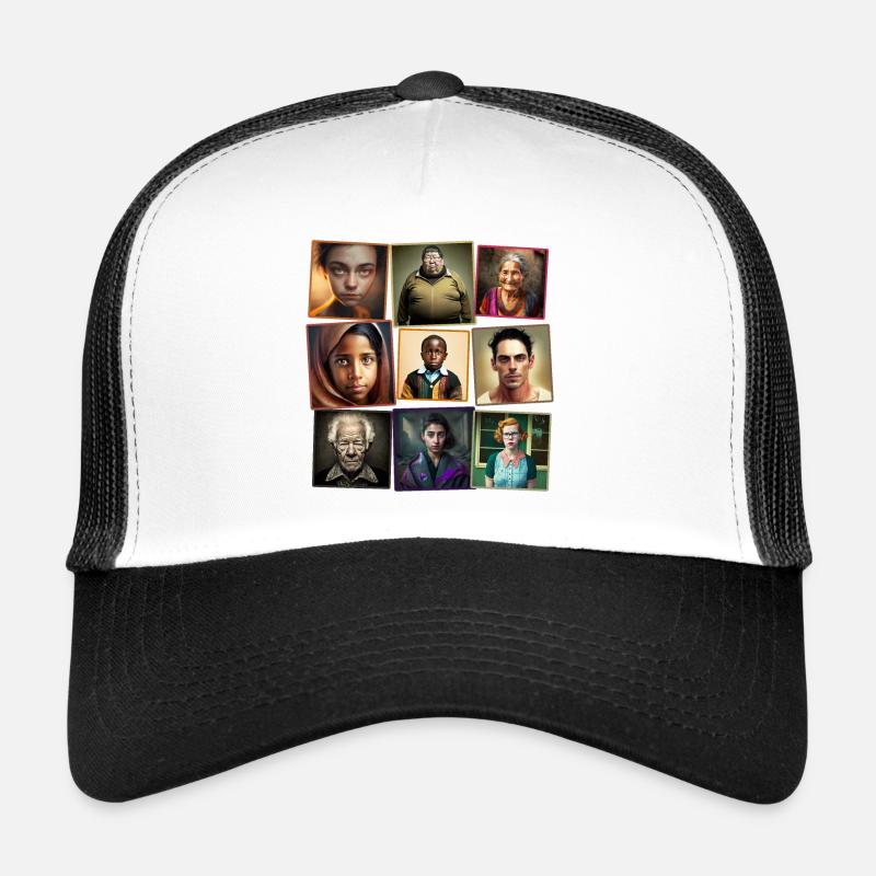 Super Normal 02 - Trucker Cap - Weiß/Schwarz