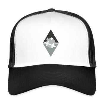 Deadlift Weightlifting Kraftsport - Trucker Cap - Weiß/Schwarz - Vorne