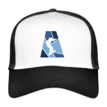 Snowboarders Snowboard Amateurs de sports d’hiver - Casquette trucker  - blanc/noir - Devant