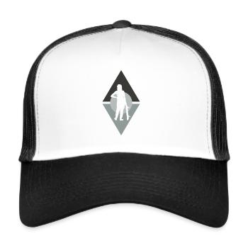 Skateboarder Skateboard Skateboard Patinage - Casquette trucker  - blanc/noir - Devant