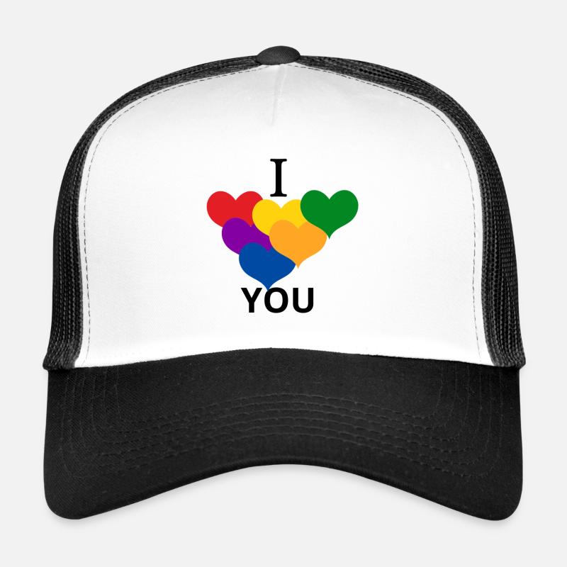 LIEBE DICH 1 - Trucker Cap - Weiß/Schwarz