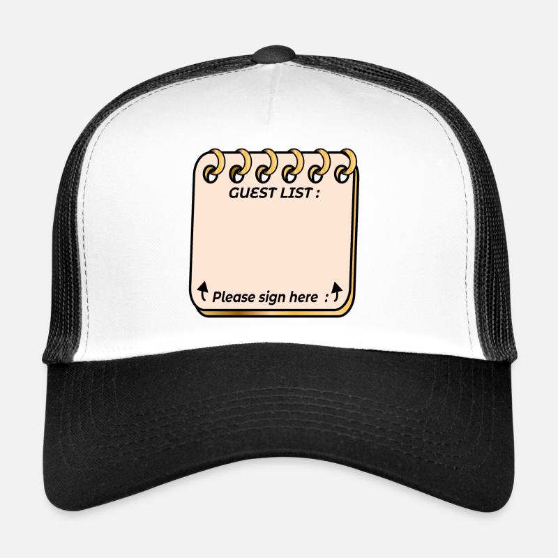 Liste des invités Souvenirs de célébration de fête Casquette trucker 