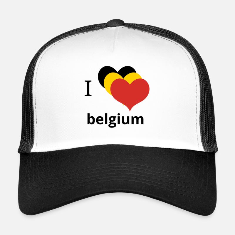 I Love Belgium Typography Design Trucker Cap
