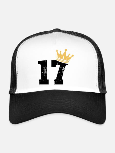 17 Crown 17th Birthday 17 Years - Trucker Cap - white/black - Front