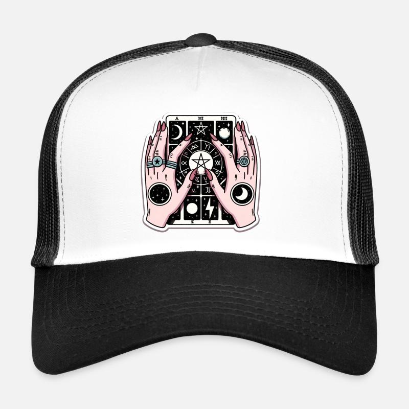 Tarot-Hand - Trucker Cap - Weiß/Schwarz
