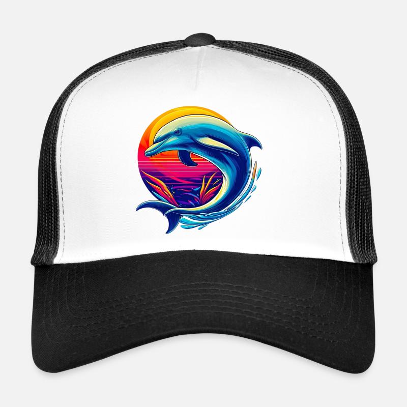 Delfin - Trucker Cap - Weiß/Schwarz