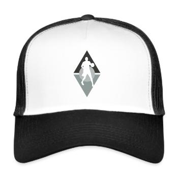 Basketballer Basketball Hoop - Trucker Cap - Weiß/Schwarz - Vorne