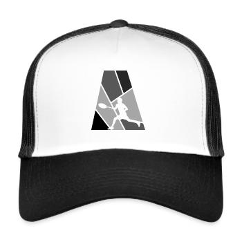 Tennis Racket Forehand Backhand Tennis Stroke - Trucker Cap - white/black - Front