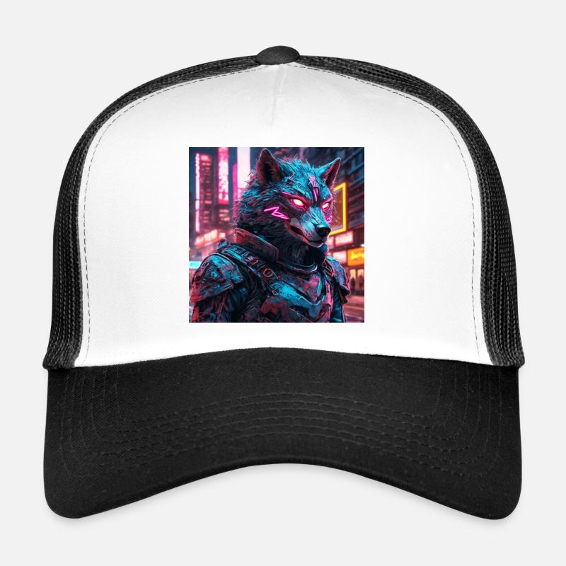 loup cyberpunk Casquette trucker 