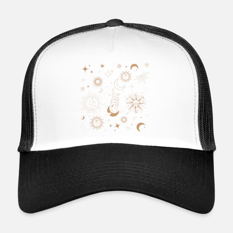 Stellar Golden Sun and Moon Trucker Cap