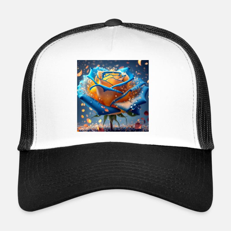 fleur colorée Casquette trucker 