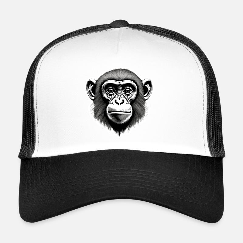 Affe / Tier / Zoo / Schimpanse / Wild / Comic Trucker Cap