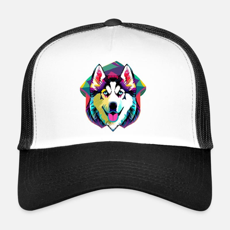 Colorful Husky Trucker Cap