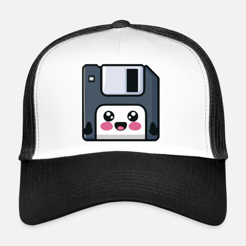 Diskette! Nostalgische Technik! - Trucker Cap - Weiß/Schwarz