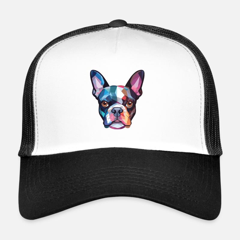 Boston Terrier Hunderasse Aquarell Illustration Trucker Cap
