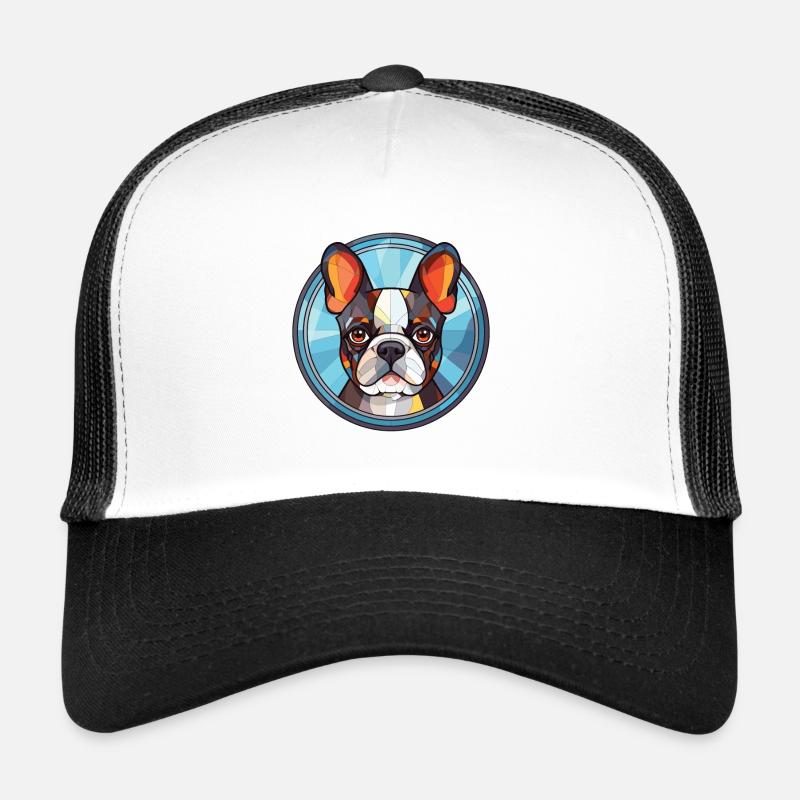 Boston Terrier Hunderasse Aquarell Illustration Trucker Cap