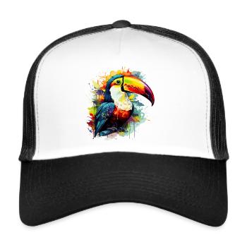 colorful toucan - Trucker Cap - white/black - Front