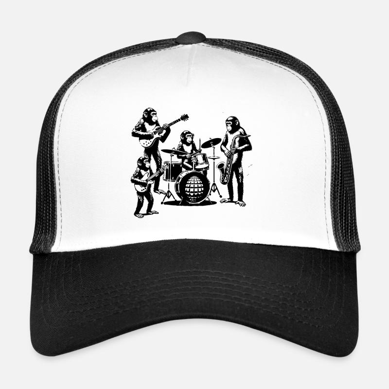 Affen Band | Schimpansen Musiker Trucker Cap