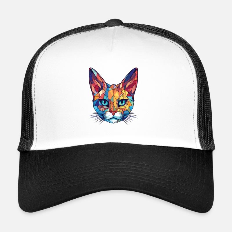 Pixie Bob Cat Colorful Watercolor Pet Illustration Trucker Cap