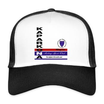 Rügen Segel Klub Emblem - Trucker Cap - Weiß/Schwarz - Vorne