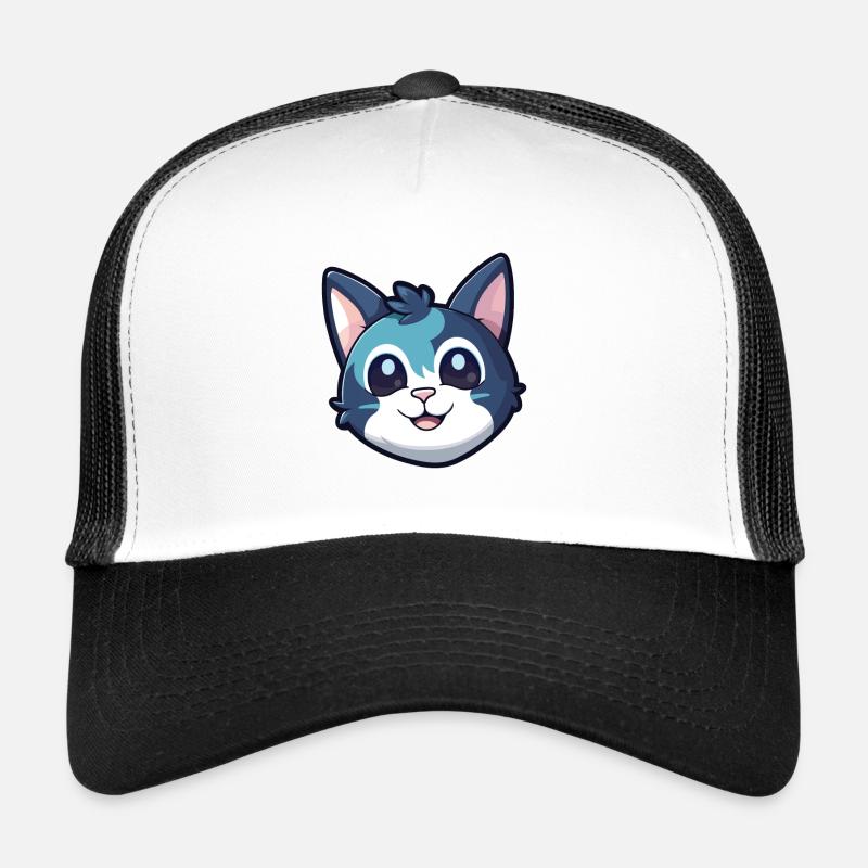 Illustration d’aquarelle de bande dessinée de chat égéen Casquette trucker 