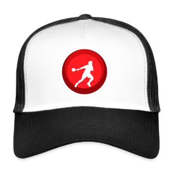 Racket Squash Player Squash Player - Trucker Cap - white/black - Front