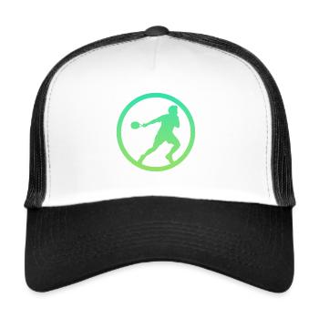 Squash Player Racket Squash - Trucker Cap - white/black - Front