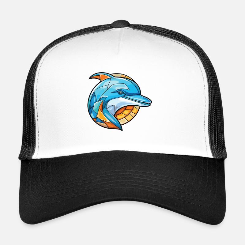 Illustration animale aquarelle colorée de dauphin Casquette trucker 