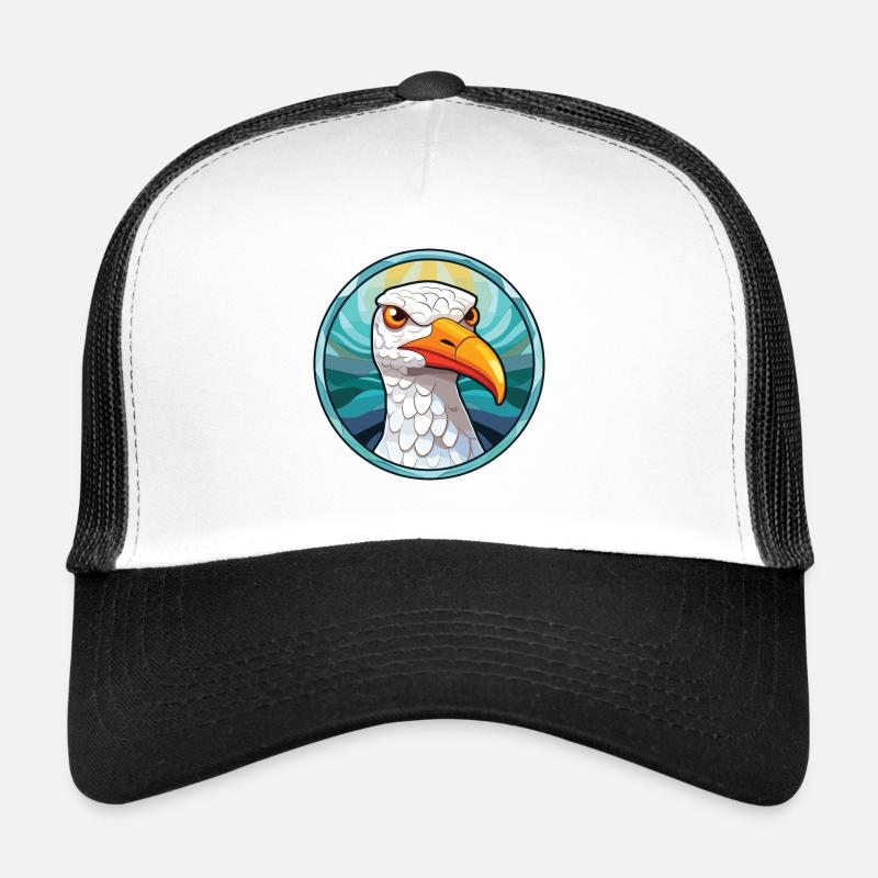 Möwe bunte Aquarell-Tier-Illustration Trucker Cap