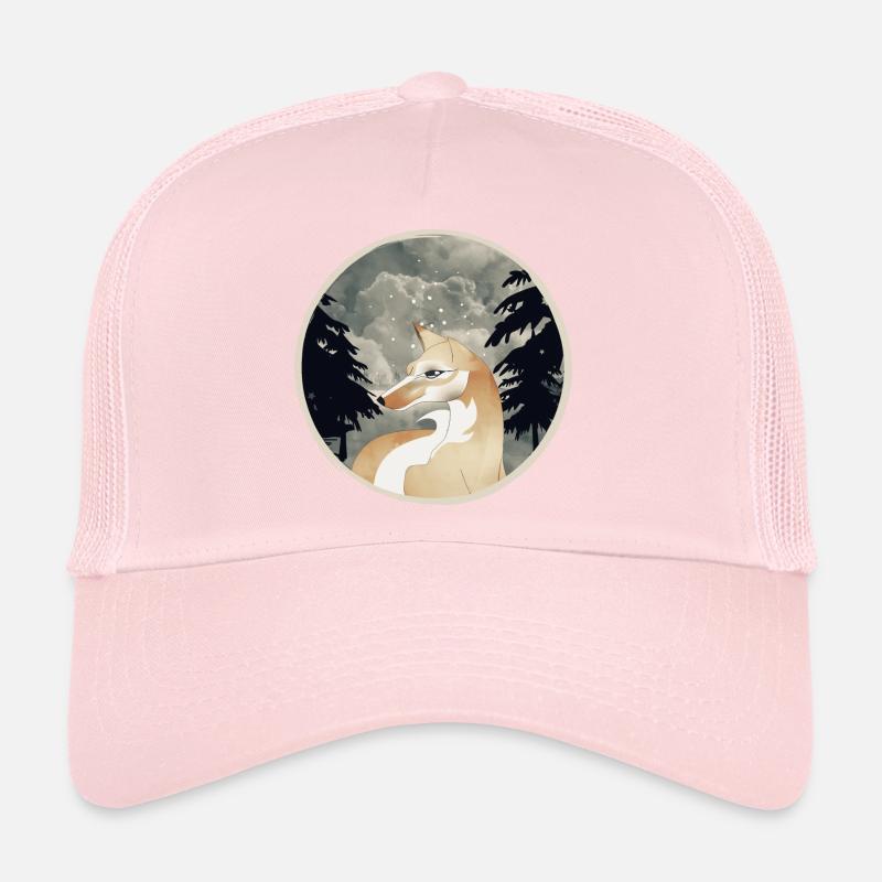 Patch de renard dans le Style Vintage dessiné à la main Casquette trucker 