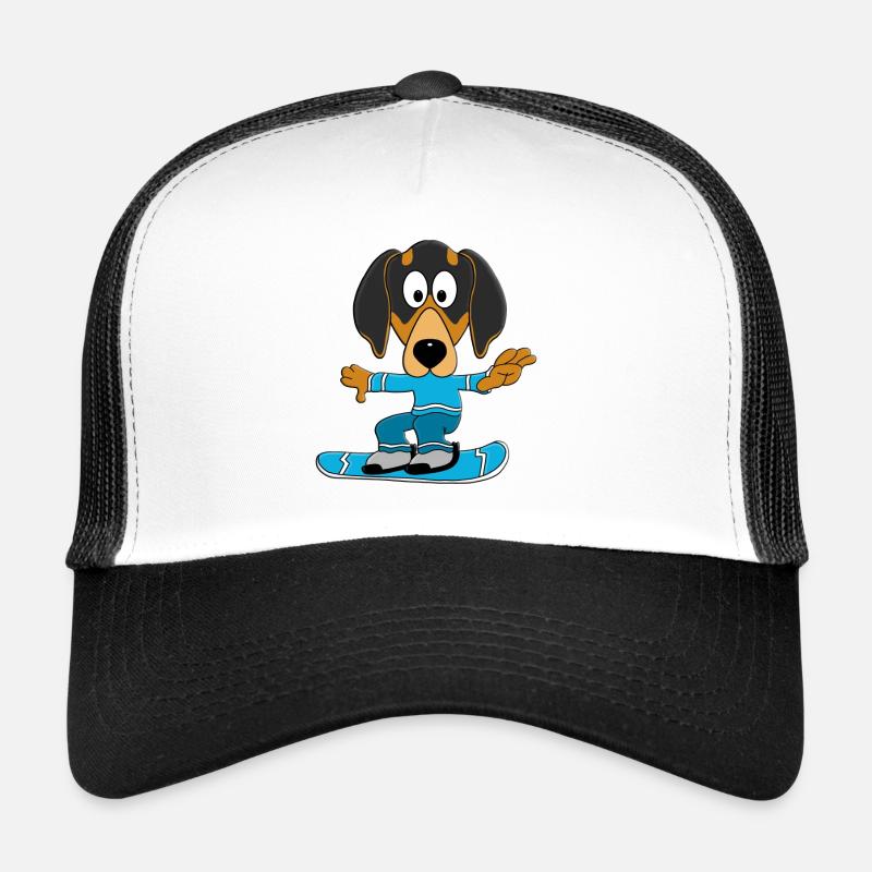 HUND - DACKEL - SNOWBOARD - WINTERSPORT Trucker Cap