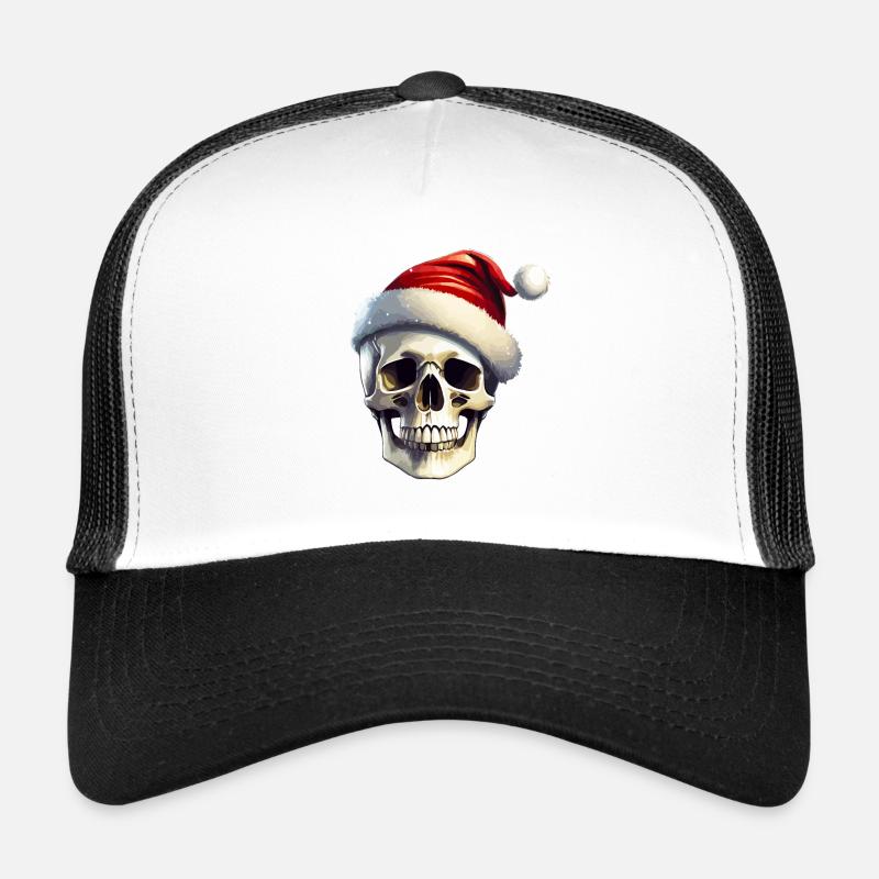 Skull Christmas - Trucker Cap - white/black