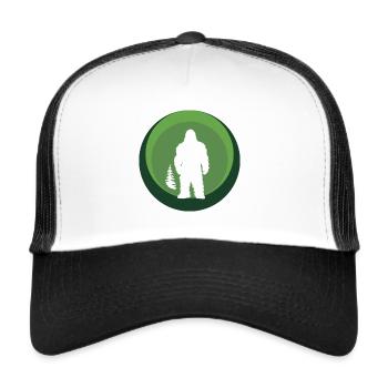 Lochness Yeti Bigfoot - Trucker Cap - white/black - Front