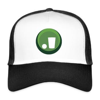 Beerpong Bierflasche Party - Trucker Cap - Weiß/Schwarz - Vorne