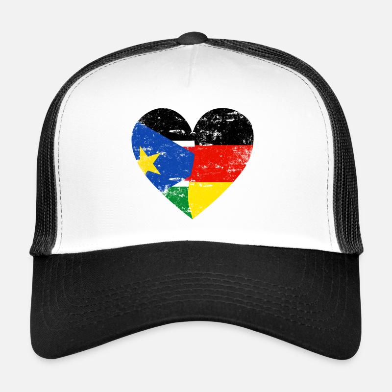 South Sudan Germany Flag Heart Trucker Cap