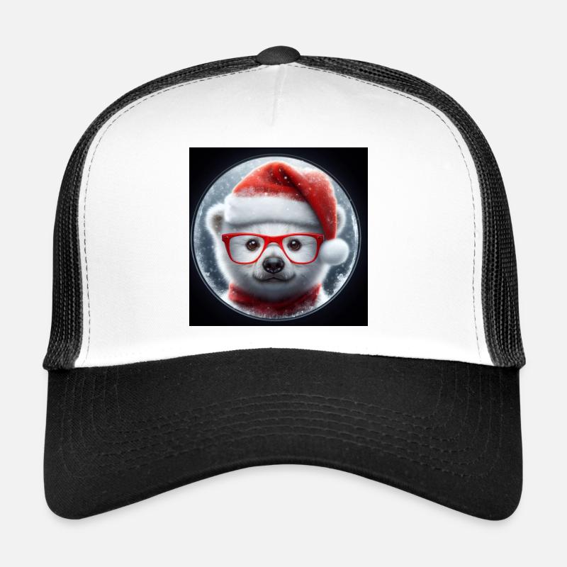 Bébé ours polaire comme Père Noël Casquette trucker 