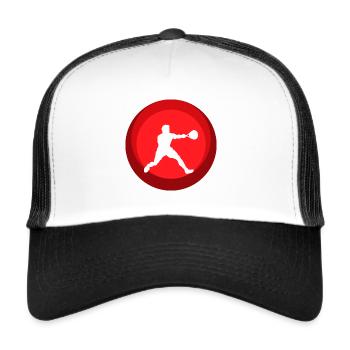 Squash Racket Racket Squash Player - Trucker Cap - white/black - Front