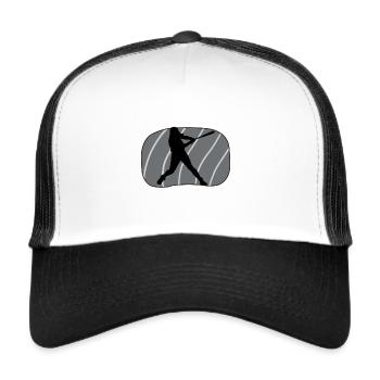 Softball Player Softball Bats Softball - Trucker Cap - white/black - Front