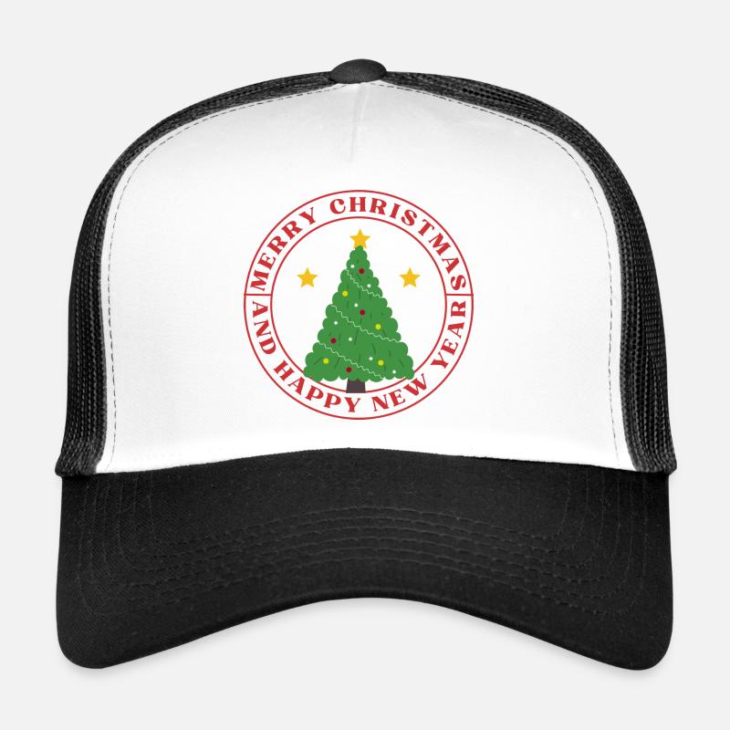 Festive Circular Christmas Tree Trucker Cap