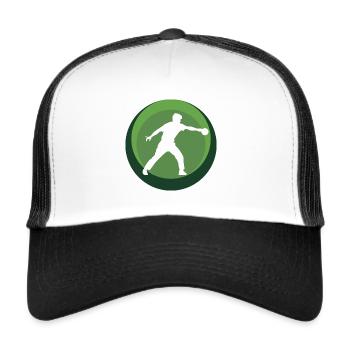 Tischtennisspieler Tischtennisschläger - Trucker Cap - Weiß/Schwarz - Vorne