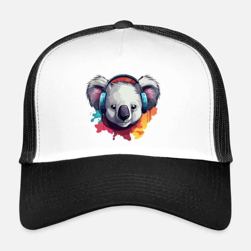 Koala mit Kopfhörer Koalabären Trucker Cap