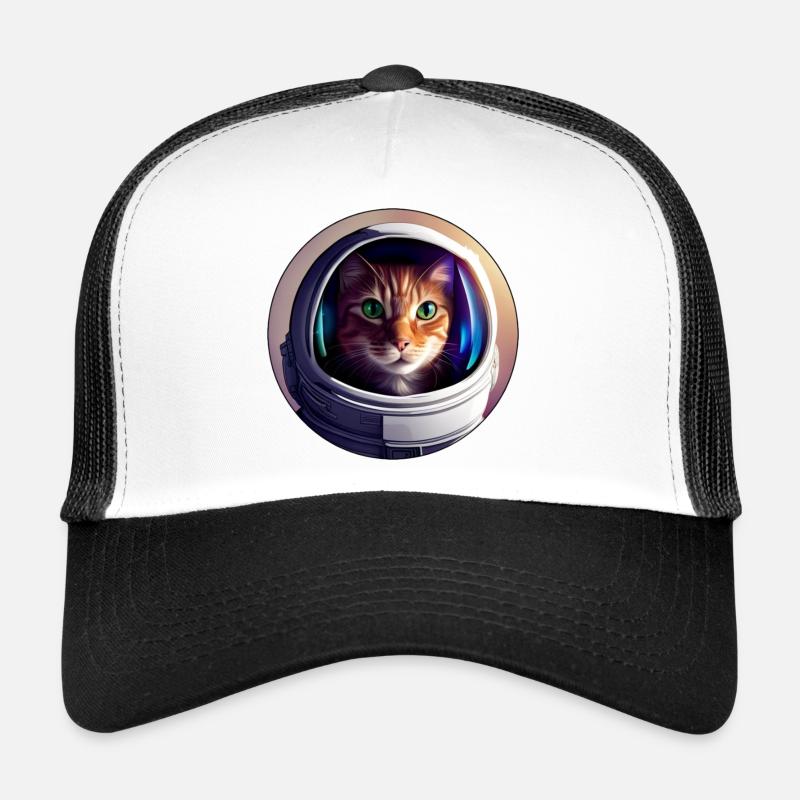 Weltraumkatze im Helm Trucker Cap