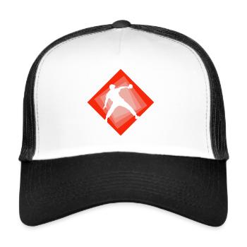 Table tennis, table tennis ball, table tennis racket - Trucker Cap - white/black - Front