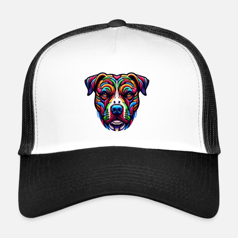 Mera Art peint chien trois Casquette trucker 