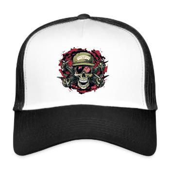 StillFlyingFPV Skull 23 Launch Edition - Trucker Cap - white/black - Front