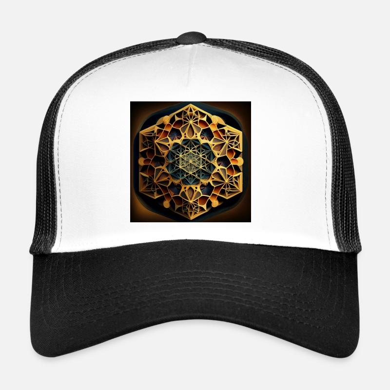 Geometric Pattern Trucker Cap