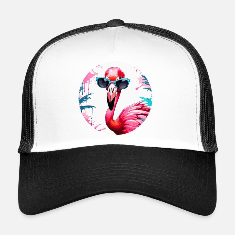 Flamingo / Animal / Pink / Tropical / Long-legged Trucker Cap